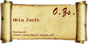 Ohla Zsolt névjegykártya